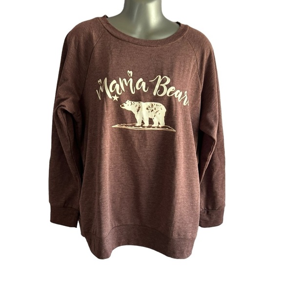 Feathers Maternity Mama Bear Maroon Sweater • Used • Size: XL - Picture 1 of 5